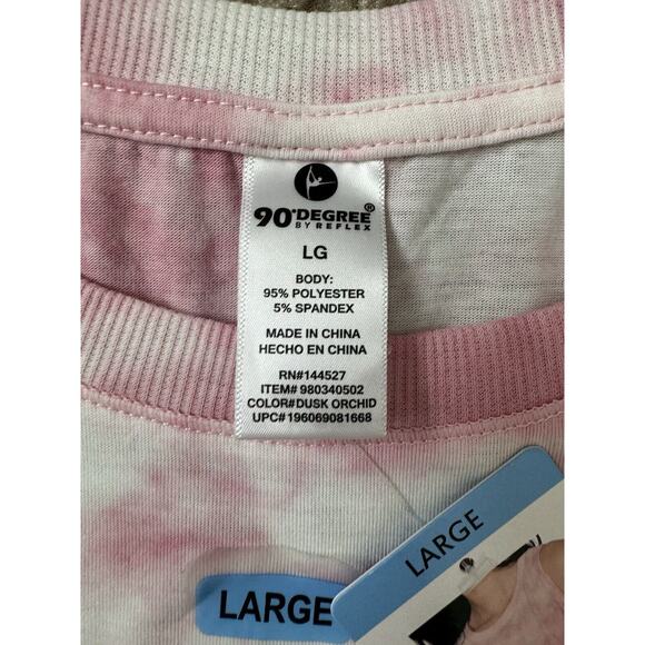 90 Degree by Reflex Tie Dye Crop Tank Top Women's Dusk Orchid Size L MSRP $69 - Picture 3 of 8